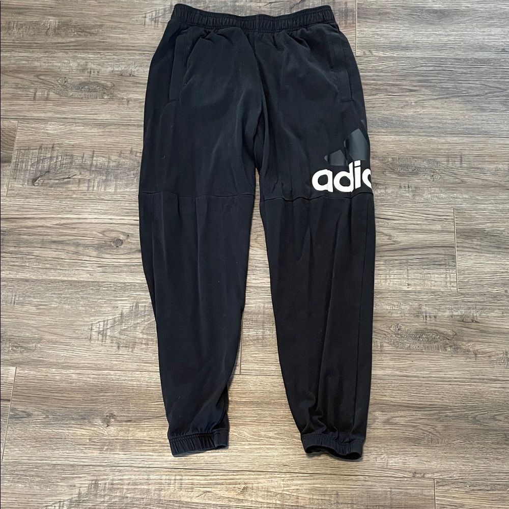 Adidas Kids Black Sweatpants with Logo